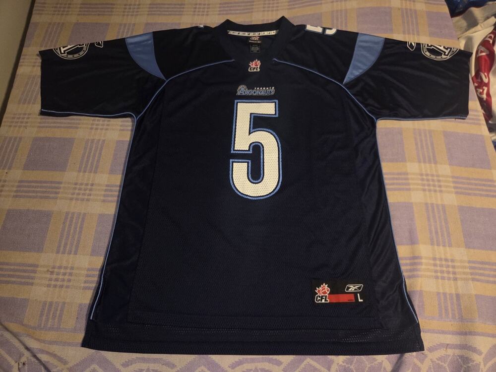 Toronto Argonauts CFL Arland Bruce III #5 Jersey Reebok Size Large Canadian Y2k